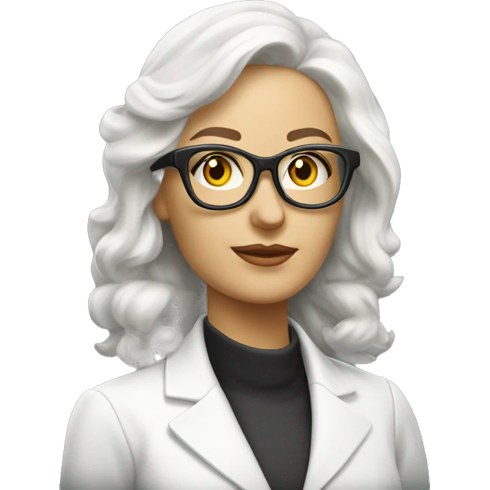 FEMME BLANCHE DIRECTRICE LUNETTES AIR STRICTE INQUIETE emoji