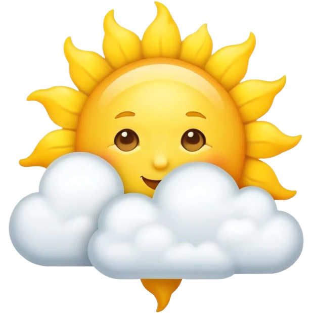 Sun with cloud emoji