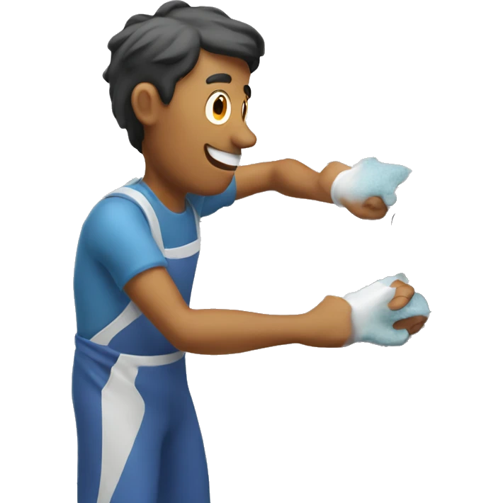 Man cleaning oven emoji