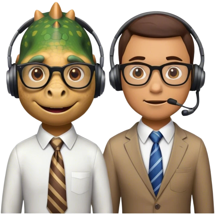 dinosaurs working in an office emoji
