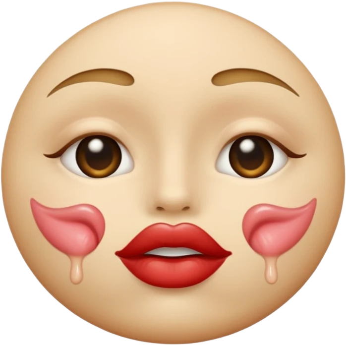 beige kiss mark emoji