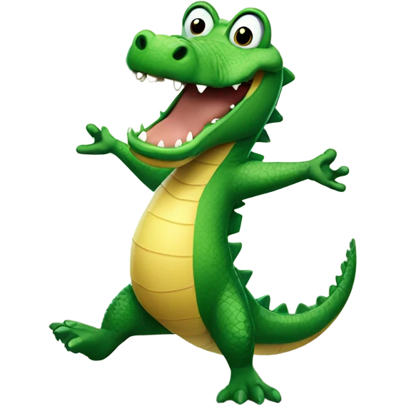 Alligator dancing  emoji