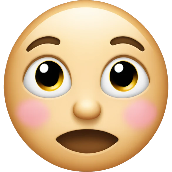 Meh face blushing  emoji