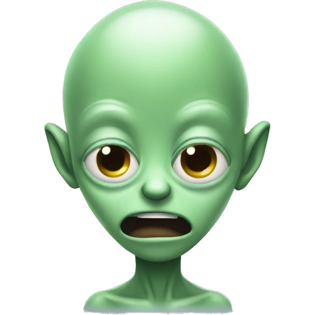alien crying emoji