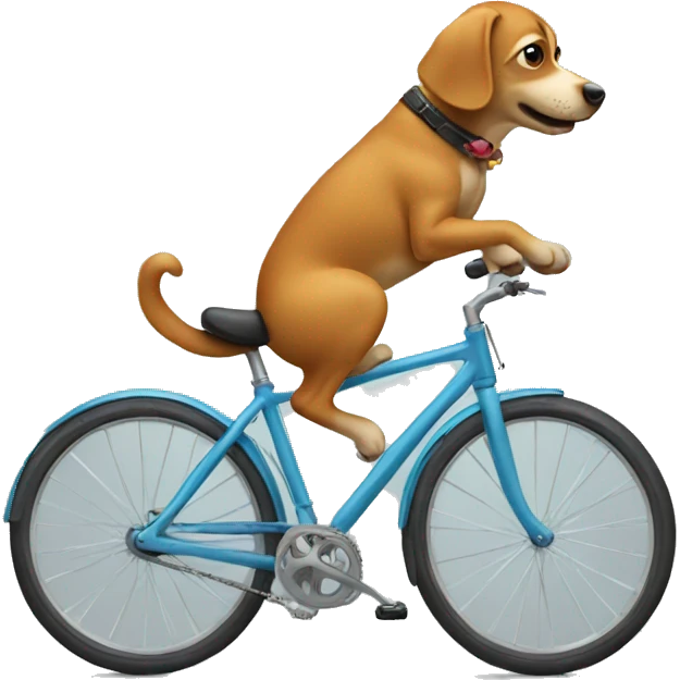 Dog on a bike  emoji