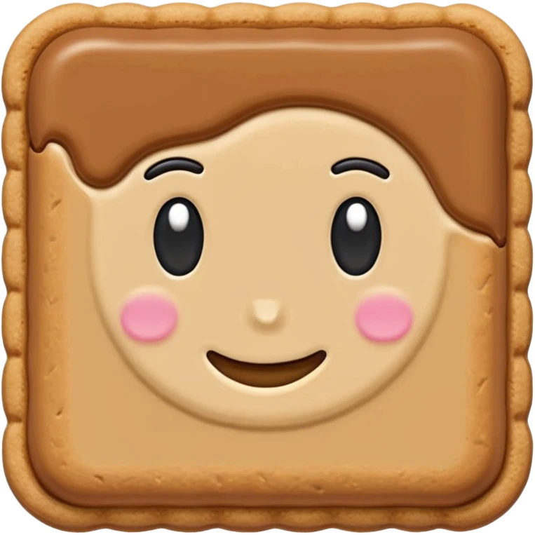 rectangular biscoff cookie no smiley face emoji