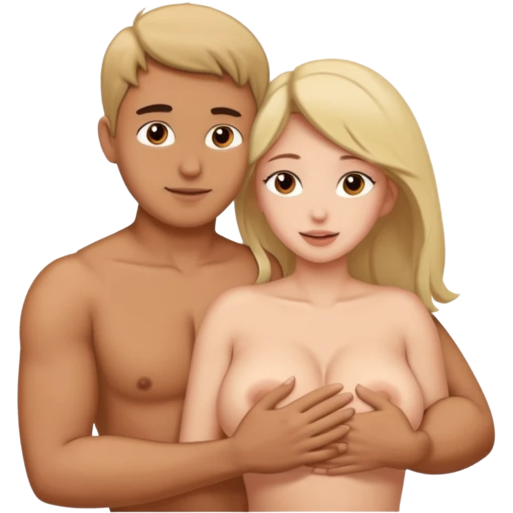 man fuck naked woman with big tits emoji
