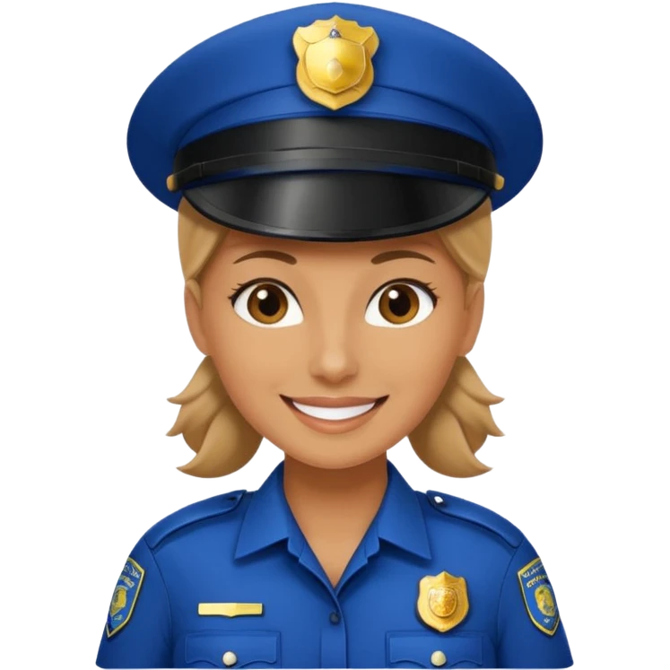 police woman without hat emoji