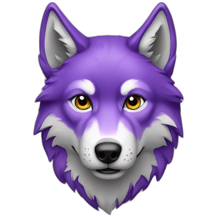 wolf purple emoji