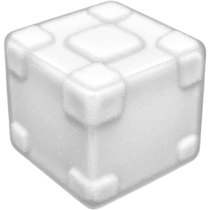plain white cube of sugar emoji