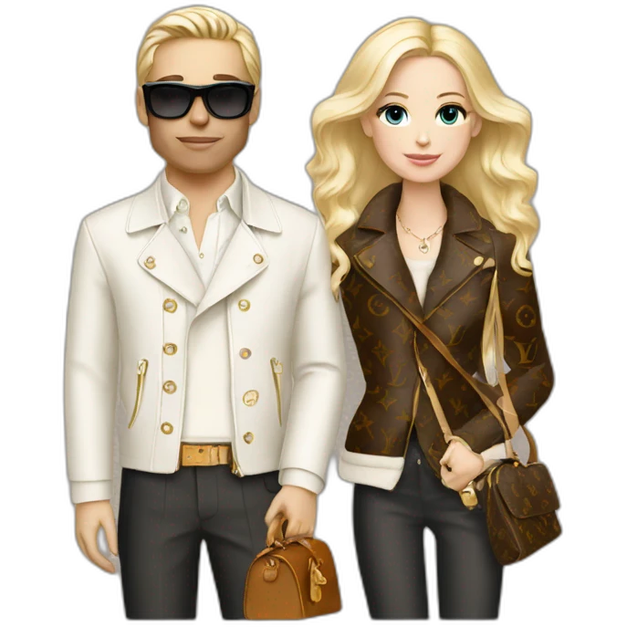Louis Vuitton white Couple emoji