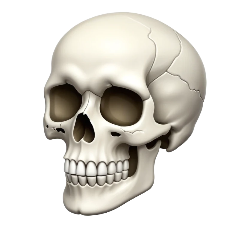 Skull whit :/ emoji
