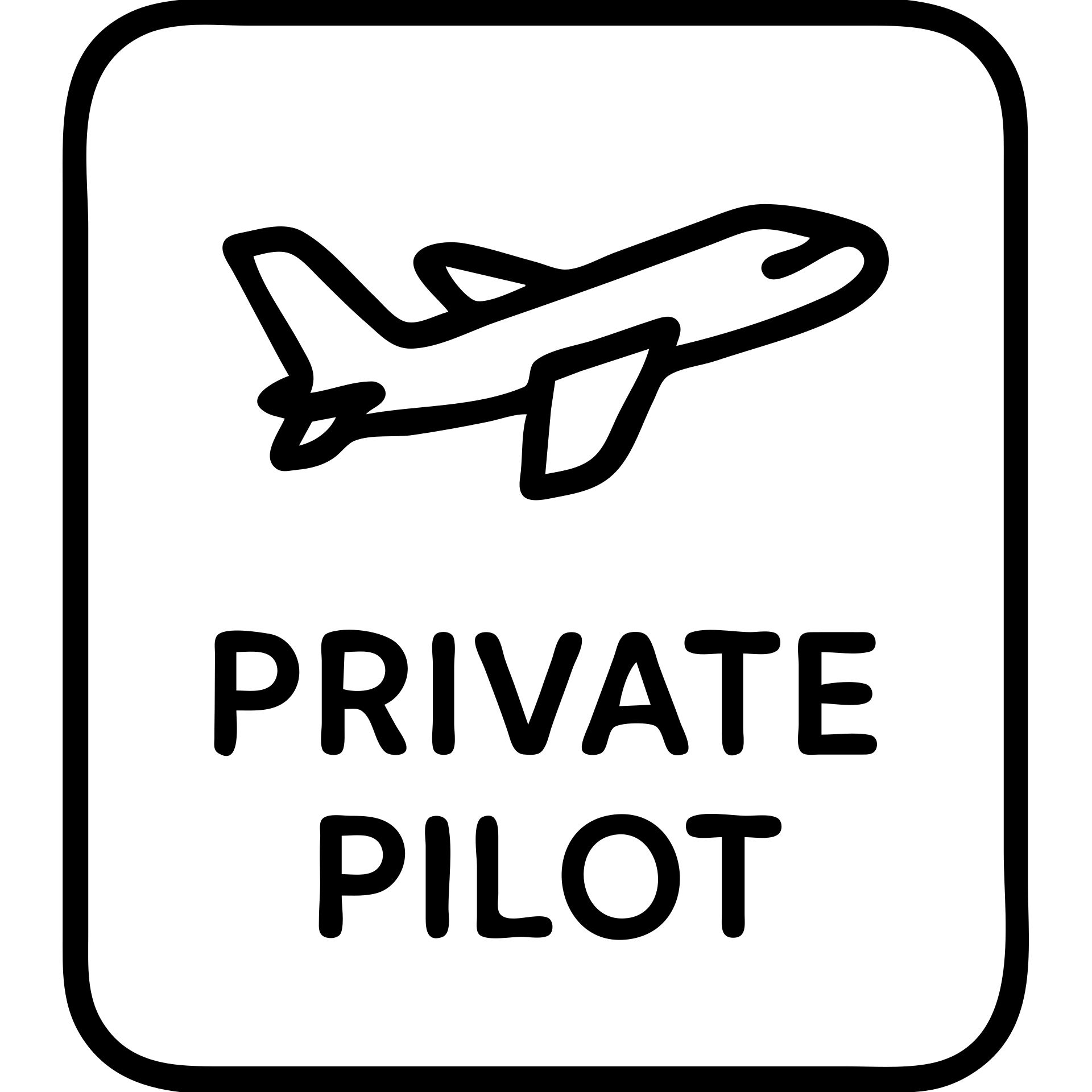 minimalist private pilot license with a small airplane icon and clean layout emoji