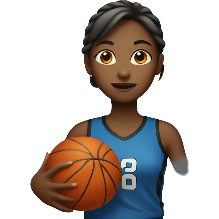 girl holding basketball  emoji