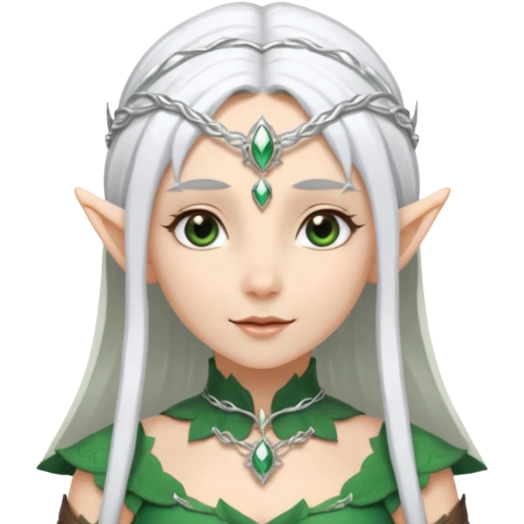 woman elves with white hair emoji