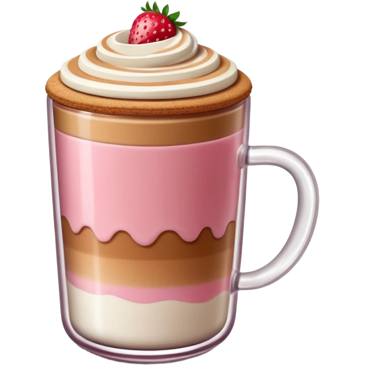 strawberry biscoff milk coffee emoji