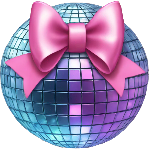Disco ball with a bow emoji