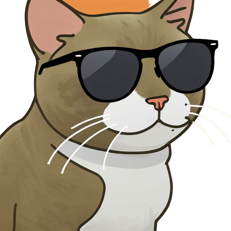 Cat with sunglasses emoji