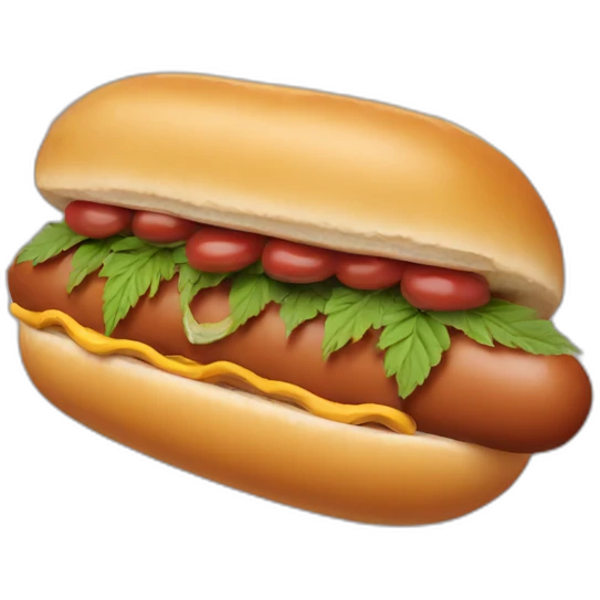 marijuana eating a hotdog emoji