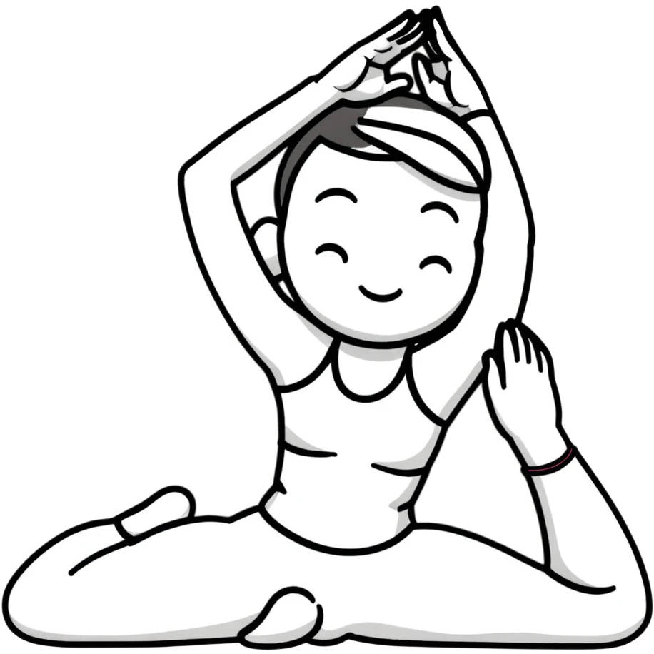 person doing yoga emoji