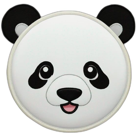Panda embroidery emoji