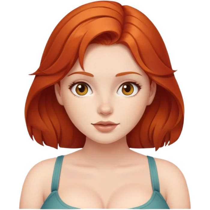 Redhead girl with big boobs emoji