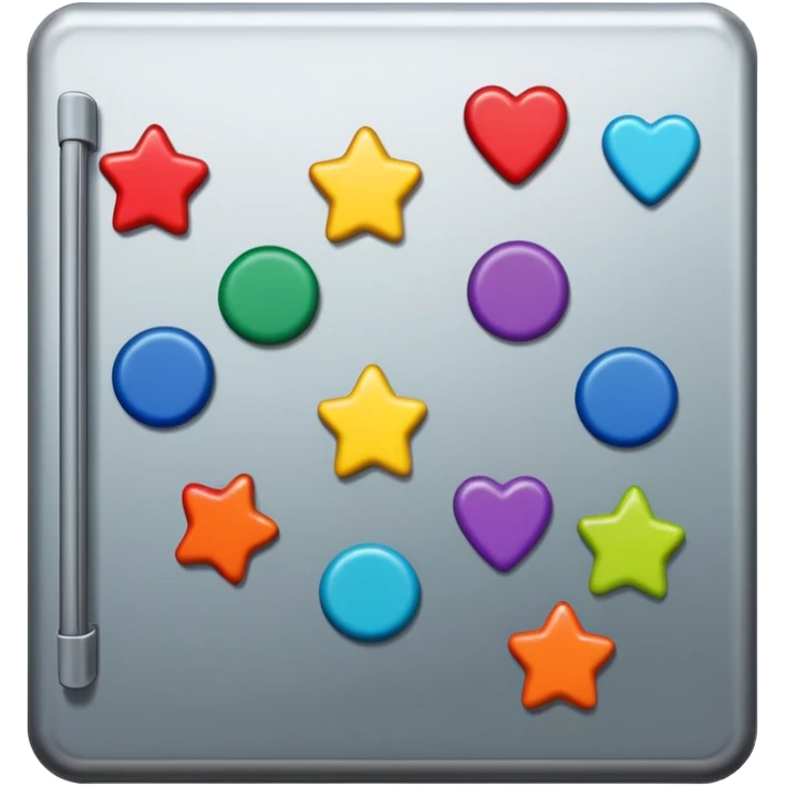 fridge with magnets emoji