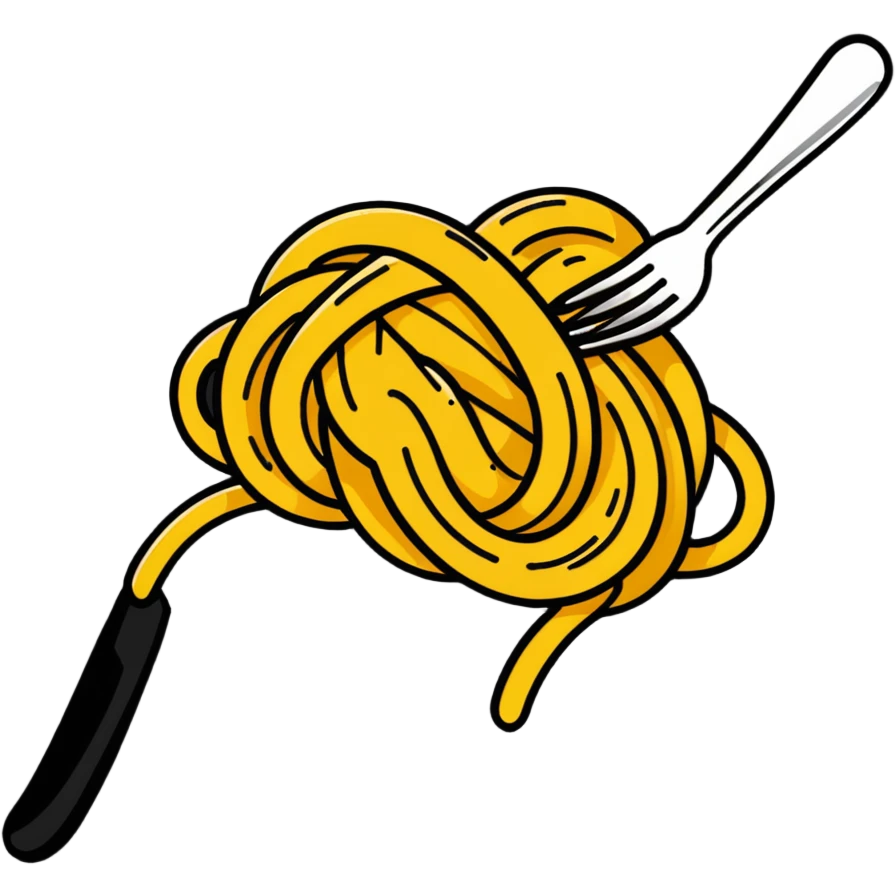 twirled spaghetti on a fork emoji