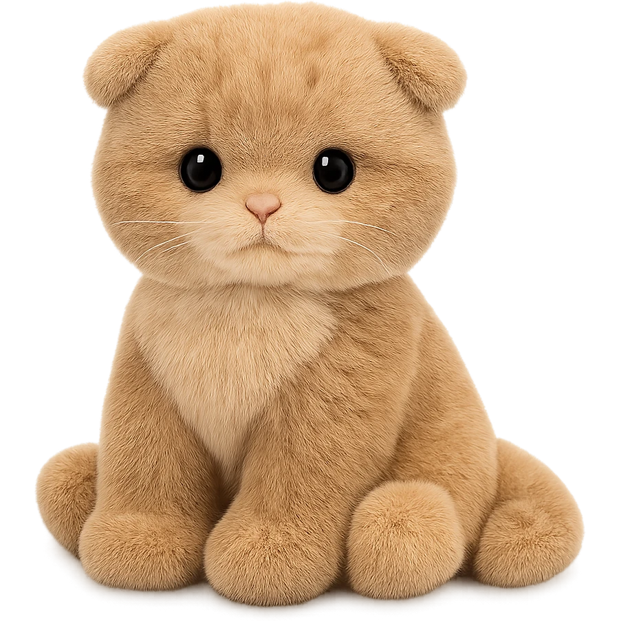 cute scottish fold kitty jellycat plushie emoji