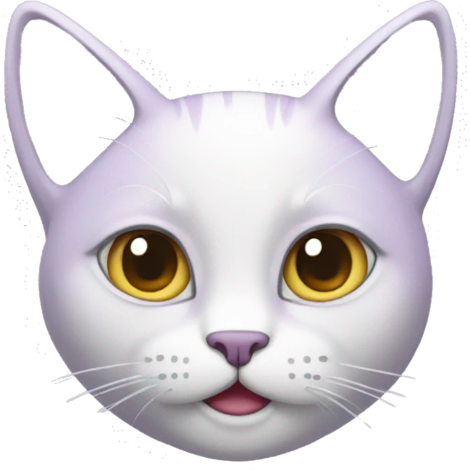 Lilac cartoon cat emoji