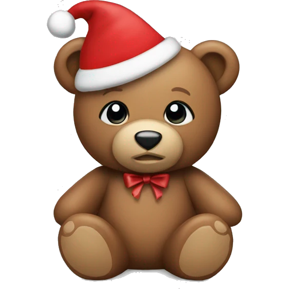 Christmas teddy bear emoji