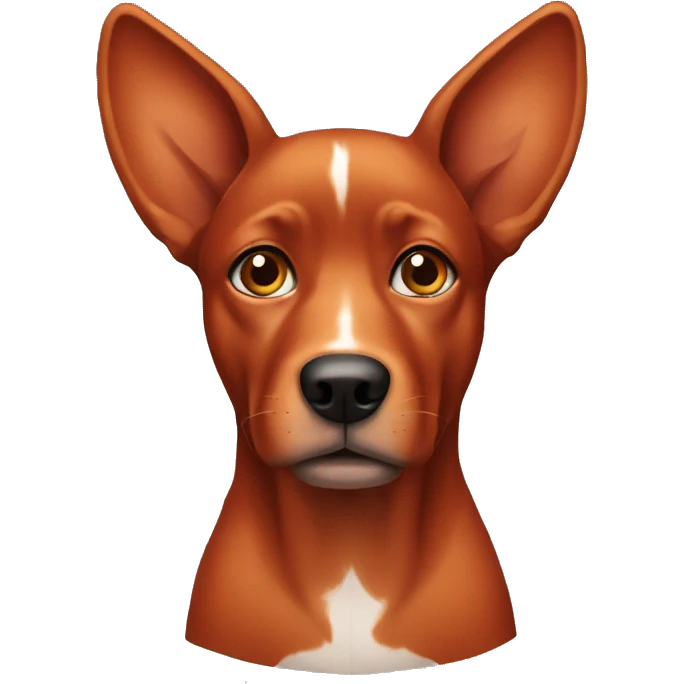 red dog with pointed ears emoji