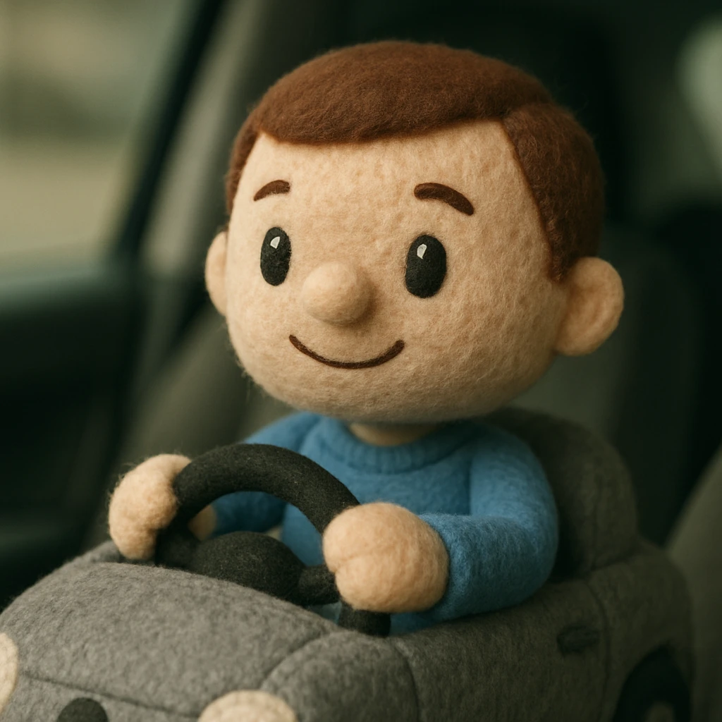 person driving a car emoji
