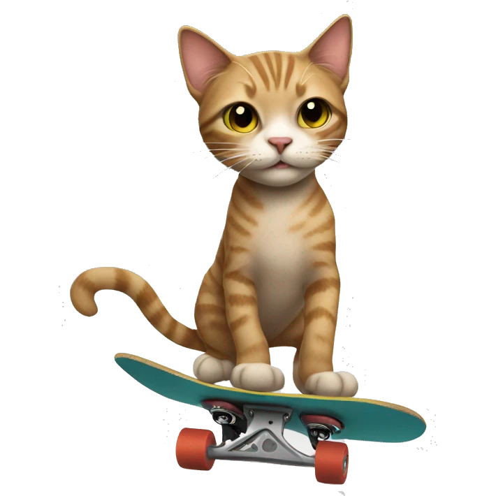 A skateboarding cat  emoji
