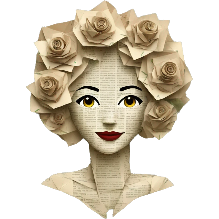  Hemp 420 lady face made of 420 origami newspaper roses hemp leaves lantern fairy lights burning paper and hemp leaves in hair  emoji