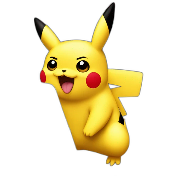 Overworked pikachu behind a macbook emoji