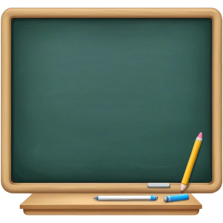 A classroom blackboard with writing on it emoji