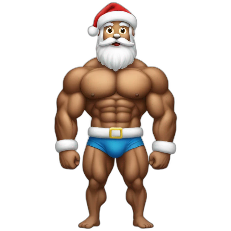 body builder santa emoji