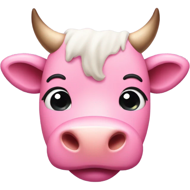 A pink cow coquette emoji