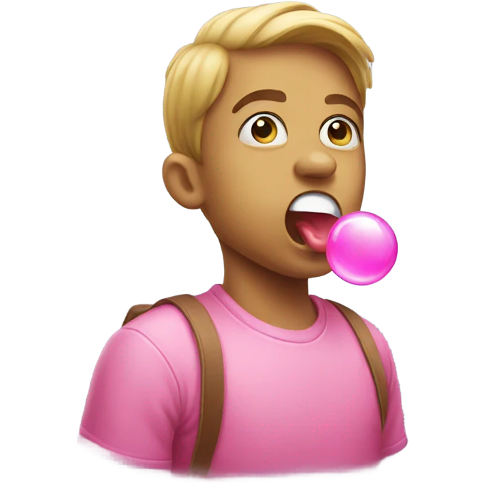 Emoji blowing bubble gum  emoji