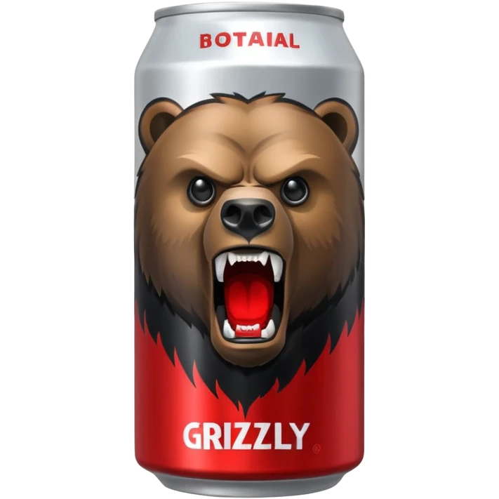 an adult energy drink with picture of angry bear on it emoji