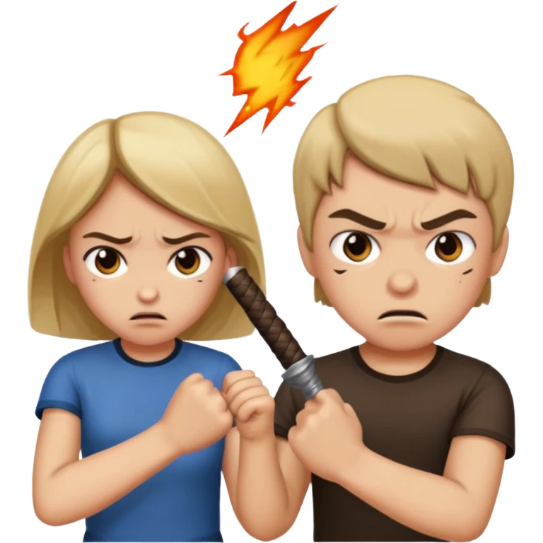 Fight girl and boy  emoji