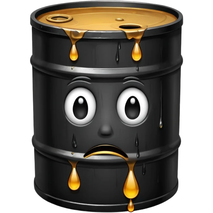 crying oil barrel (use the default tear drops and oil barrel emoji to create it) emoji