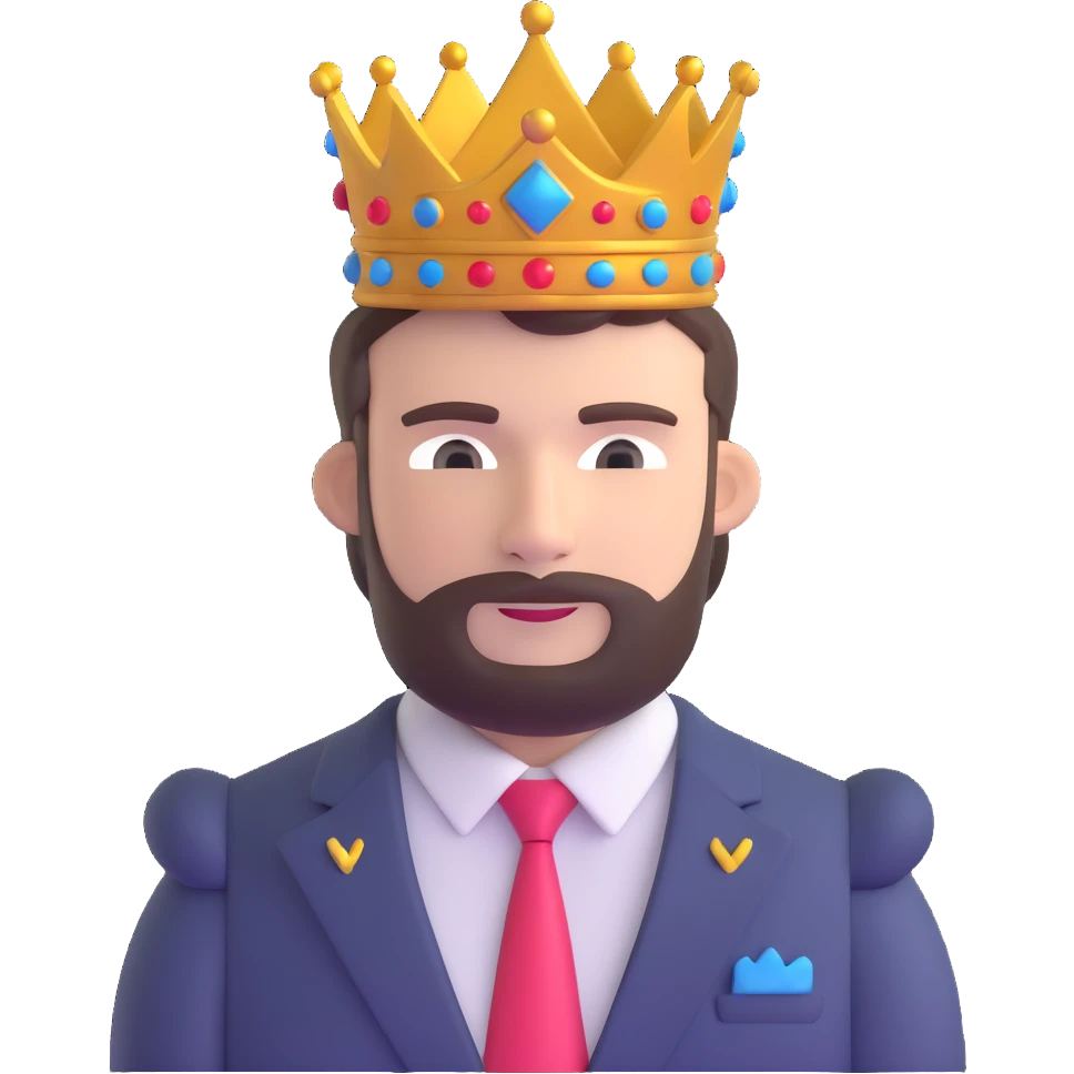 Chappell Roan wearing a crown and colorful suit emoji