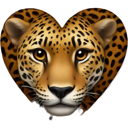 brown heart with jaguar print emoji