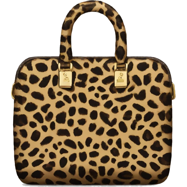Leopard print luxury bag emoji