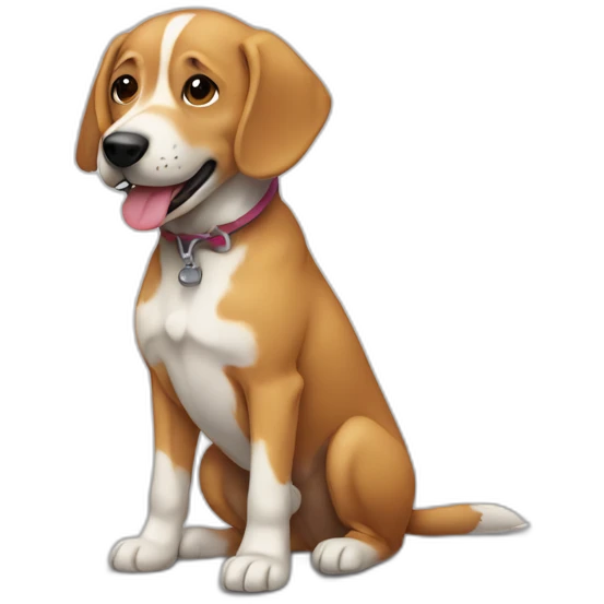Chien sur un humain emoji