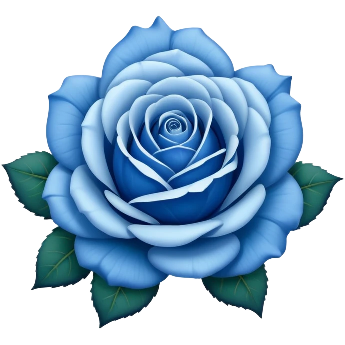 A blue rose emoji