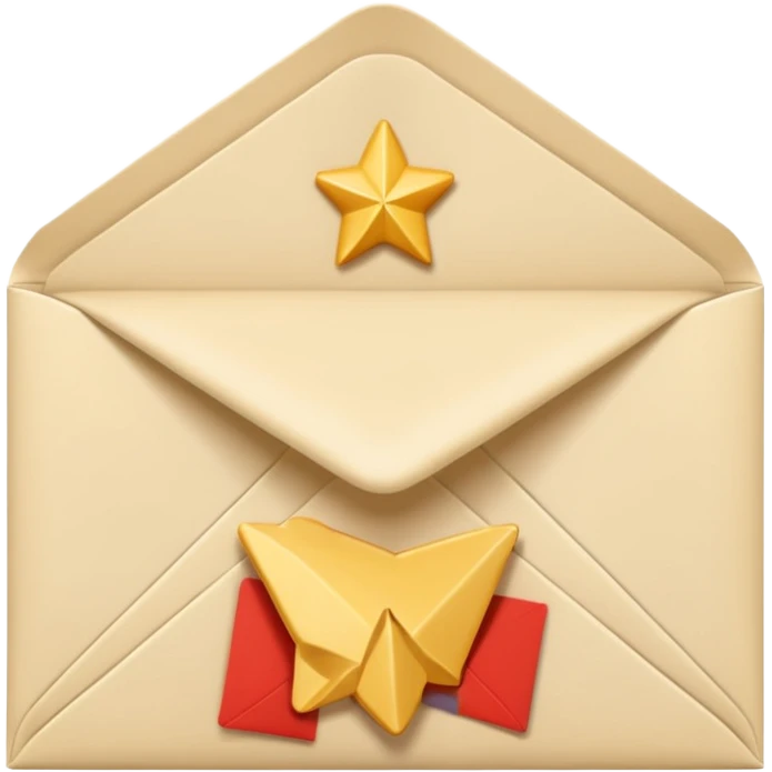 an envelope with asterisks in the upper right corner emoji