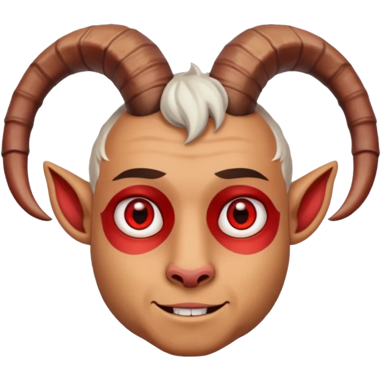 man with goat horn emoji